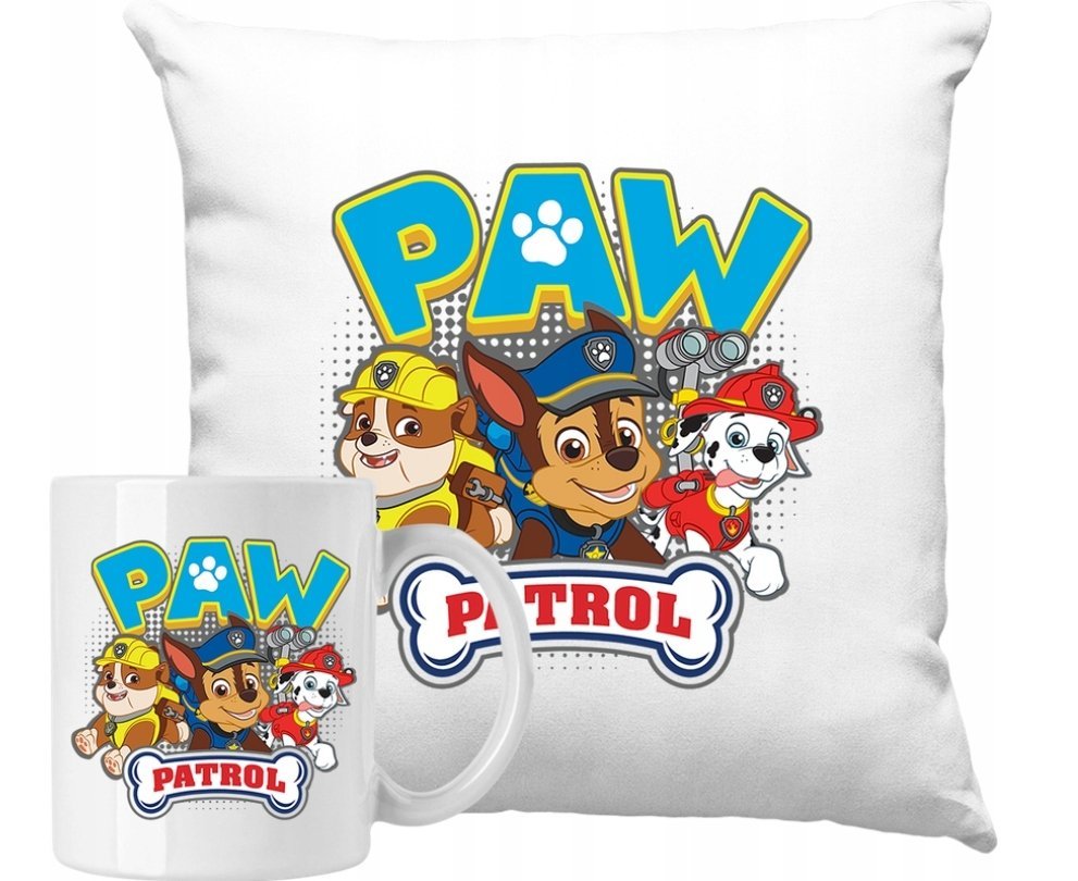 ZESTAW PODUSZKA + KUBEK Psi Patrol Paw Patrol Pomysł Na Prezent