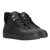 Botki damskie - Buty Calvin Klein Hell Cupsole Hi Top Wl W HW0HW01208 czarne - miniaturka - grafika 1