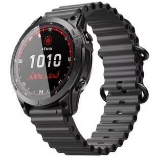 opaska pasek bransoleta OCEAN GARMIN FENIX 5/5+/6/6 PRO/7 czarna - Akcesoria do smartwatchy - miniaturka - grafika 1