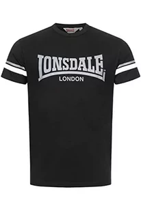 Lonsdale T-shirt męski, regularny krój, CREICH, czarny/biały/szary, M 117363 - Koszulki męskie - miniaturka - grafika 1