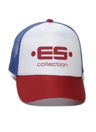 Czapki męskie - Czapka z daszkiem Dżokejka Jokejka | Print Logo Baseball Cap CAP003 Red | ES Collection-uniwersalny - miniaturka - grafika 1
