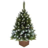 Choinki - CHOINKA SZTUCZNA SOSNA DIAMENTOWA PREMIUM W KWADRATOWEJ DONICY 110 CM X-CHOINKA - miniaturka - grafika 1