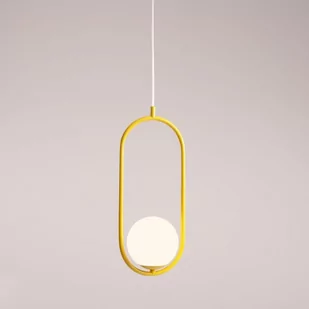 Nowoczesna lampa wisząca Riva 1086G14 szklana żółta - Lampy sufitowe - miniaturka - grafika 1