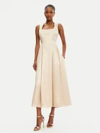 Sukienki - Rinascimento Sukienka koktajlowa CFC0122458003 Beżowy Regular Fit - miniaturka - grafika 1