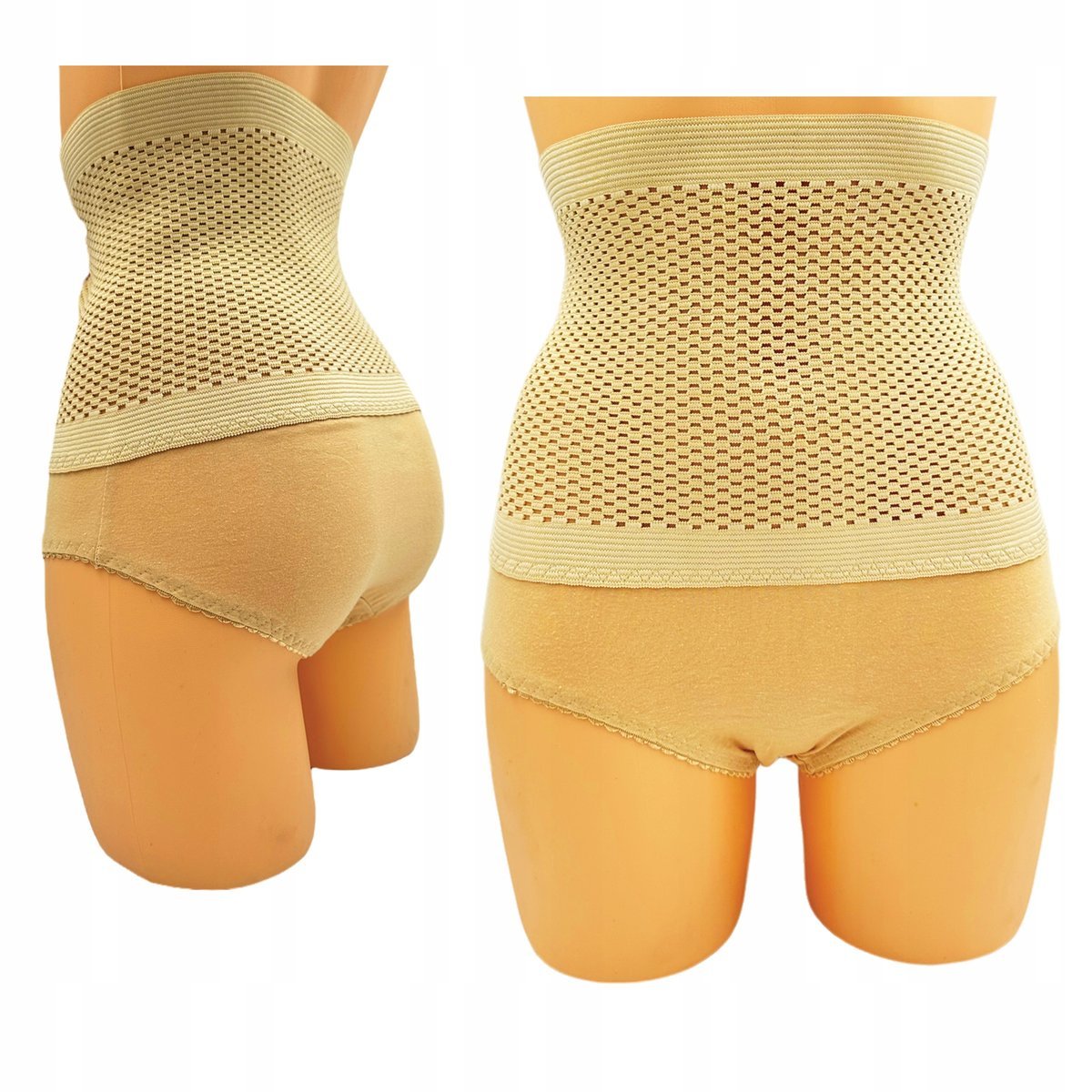 Majtki Wyszczuplające Damskie FIGI Modelujące Korygujące Rozmiar L Beżowe