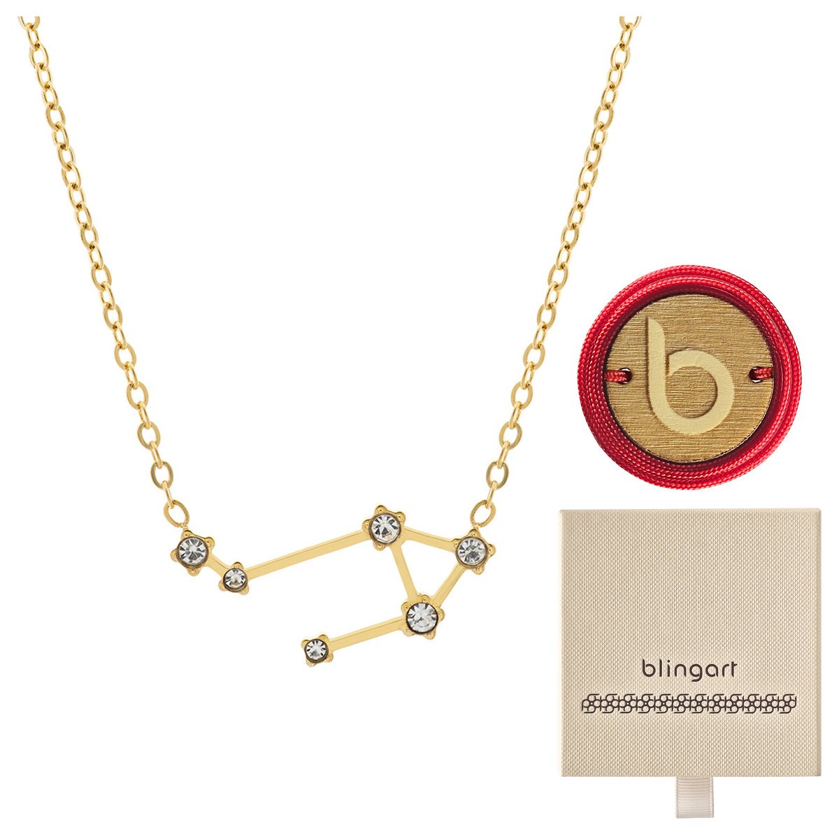 Naszyjnik łańcuszek celebrytka KONSTELACJA WAGA zn