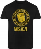 Koszulki męskie - T-SHIRT M��SKI PARODIA VERSACE NOSACZ ��MIESZNA KOSZULKA CZARNA R-S A427 - miniaturka - grafika 1
