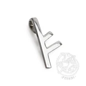 Wisiorki - Rune FEHU Zawieszka z runą FEHU / FE / FEOH ze srebra 925 starszy Futhark - miniaturka - grafika 1