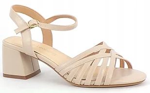 Sandały damskie Sergio Leone SK893 perłowy - Sandały damskie - miniaturka - grafika 1