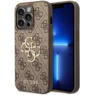 Etui i futerały do telefonów - Guess GUHCP15L4GMGBR iPhone 15 Pro 6.1" brązowy/brown hardcase 4G Big Metal Logo - miniaturka - grafika 1
