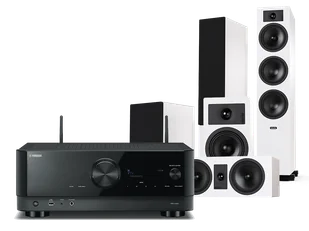 Kino domowe Yamaha RX-V4A (czarny) + Tesi 6 + 2 + 7 (biały) - Kino domowe - miniaturka - grafika 1