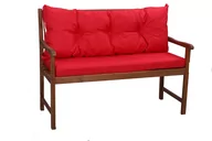 Poduszki ogrodowe - Zestaw Poduszek Na Ławkę Ogrodową I/ Lub Huśtawkę Ogrodową: 160X50Cm. (Siedzisko) + 160X50Cm. (Oparcie)/ Wodoodporne Poduszki Ogrodowe, Kolor Czerwony - miniaturka - grafika 1