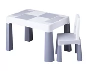 Zestawy mebli dla dzieci - Tega Zestaw mebli dla dzieci Multifun stół i krzesło szary - miniaturka - grafika 1