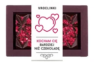 Czekolada - CZEKOLADA MLECZNA Z MALINAMI - KOCHAM CIĘ BARDZIEJ NIŻ CZEKOLADĘ - miniaturka - grafika 1