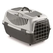 Transportery dla kotów - Gulliver Stefanplast Transporter 1 metalowe drzwi szary [97111] 4598 - miniaturka - grafika 1