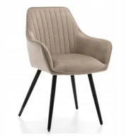 Krzesła - Krzesło Tapicerowane Pikowane Welurowe Do Salonu Jadalni Nowoczesne Passo - miniaturka - grafika 1