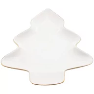 Formy do ciast - Talerzyk świąteczny choinka porcelanowy taca patera talerz święta Boże Narodzenie 20x16,5 cm kod: O-139095 - miniaturka - grafika 1