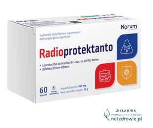 NARUM RADIOPROTEKTANTO probiotyk 400mg 60 kapsułek - Układ pokarmowy - miniaturka - grafika 1