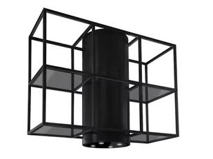 Nortberg Tubo Cage Central Glass 120 Black Matt - Okapy kuchenne - miniaturka - grafika 1