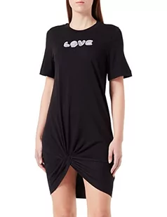 Love Moschino Damska sukienka o regularnym kroju, czarna, rozmiar 44, czarny, 44 - Sukienki - miniaturka - grafika 1