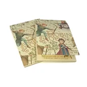 Długopisy - Zestaw 2 notatek z długopisem, rozmiar 8,5 x 12,5 cm z ozdobną okładką i neutralnymi stronami, wysokiej jakości papierem 80 gr i złotym proszkiem. Wyprodukowano we Włoszech. - miniaturka - grafika 1