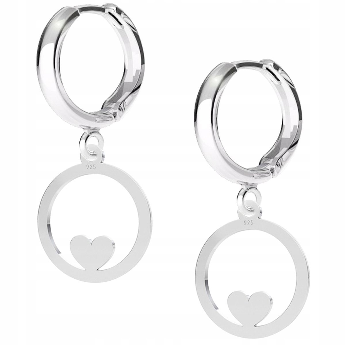 Kolczyki srebrne Serce Serduszko 925
