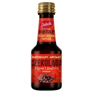 Delecta Czekolada z kawą naturalny aromat Premium 30 ml - Dodatki do ciast w płynie, aromaty - miniaturka - grafika 1