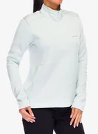 Bluzy sportowe damskie - Bluza damska bez kaptura Salomon Essential Warm Hz Mid - misty blue - miniaturka - grafika 1