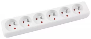 OFFICE PRODUCTS Przedłużacz OFFICE PRODUCT, 6 gniazd, 3m, z uziemieniem, biały 13116321-14 - Listwy zasilające - miniaturka - grafika 1