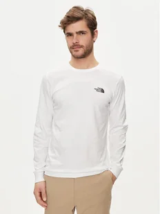 The North Face Longsleeve Redbox NF0A87NN Biały Regular Fit - Koszulki męskie - miniaturka - grafika 1