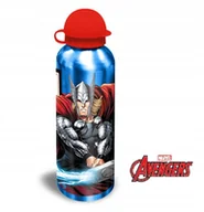 Shakery i bidony sportowe - Butelka aluminiowa / bidon / korek niekapek / Avengers / niebieska - miniaturka - grafika 1