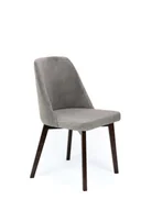 Krzesła - Flavio 1 krzesło tapicerowane szare nogi orzech - miniaturka - grafika 1