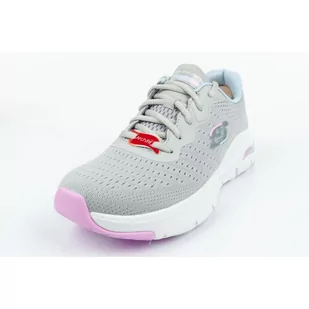 Buty Skechers Arch Fit W (kolor Szary/Srebrny, rozmiar 37.5) - Buty sportowe damskie - miniaturka - grafika 1