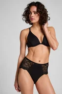 Majtki damskie - Hunkemöller Koronkowa halka Midi Czarny - miniaturka - grafika 1