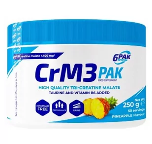 Kreatyna w proszku 6Pak CrM3 Pak 250g jar pineapple (5906660531005) - Kreatyna - miniaturka - grafika 1