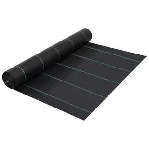 vidaXL Agrotkanina przeciw chwastom, czarna matowa, 1x50 m, PP vidaXL - Agrowłókniny - miniaturka - grafika 1