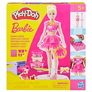 Play-Doh Ciastolina Lalka Barbie Fashionista Falbanki Kokardki Hasbro G1361 - Masy plastyczne - miniaturka - grafika 1