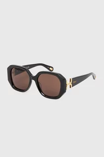 Okulary przeciwsłoneczne - Chloé okulary przeciwsłoneczne damskie kolor czarny CH0236S - Chloe - grafika 1