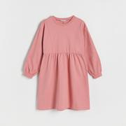 Sukienki i spódniczki dla dziewczynek - Reserved - Bawełniana sukienka - Różowy - miniaturka - grafika 1