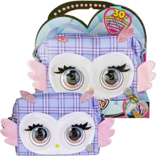 Purse Pets Torebka Interaktywna Z Oczami Sowa Hoot Couture Owl  Print Perfect Spin Master - Zabawki interaktywne dla dzieci - miniaturka - grafika 1