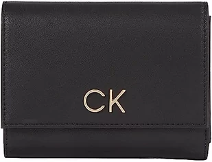 Calvin Klein Damskie portfele RE-Lock MD Trifold Ck Black, jeden rozmiar, Ck czarny, Rozmiar Uniwersalny - Portfele - miniaturka - grafika 1