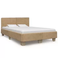 Łóżka - vidaXL Ręcznie wyplatana rama łóżka z rattanu, 160x200 cm - miniaturka - grafika 1