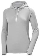 Bluzy damskie - Helly Hansen damska bluza z kapturem w werglas Grey Fog XS - miniaturka - grafika 1