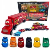 Figurki dla dzieci - Auta Cars Samochodziki Figurki Zestaw Ciężarówka Zygzak McQueen Złomek 7szt - miniaturka - grafika 1