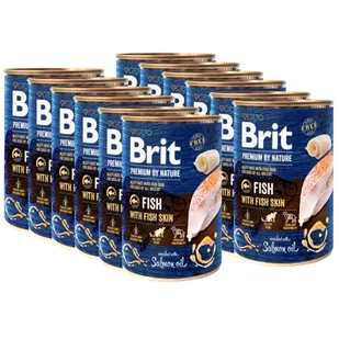 Brit Premium by Nature Fish with Fish Skin 12x400g - Mokra karma dla psów - miniaturka - grafika 1