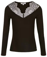 Koszulki i topy damskie - Morgan 201-TRACE.N Koszulka damska Granatowa XX-Large (Rozmiar producenta: TXXL), Czarny (Czarny), S - miniaturka - grafika 1