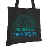 Torby i wózki na zakupy - Torba Bawełniana dla Farmaceuty Czarna Na Prezent ekologiczna Trwały Nadruk - miniaturka - grafika 1