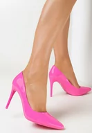 Czółenka - Fuksjowe Szpilki Lakierowane Flicha - miniaturka - grafika 1