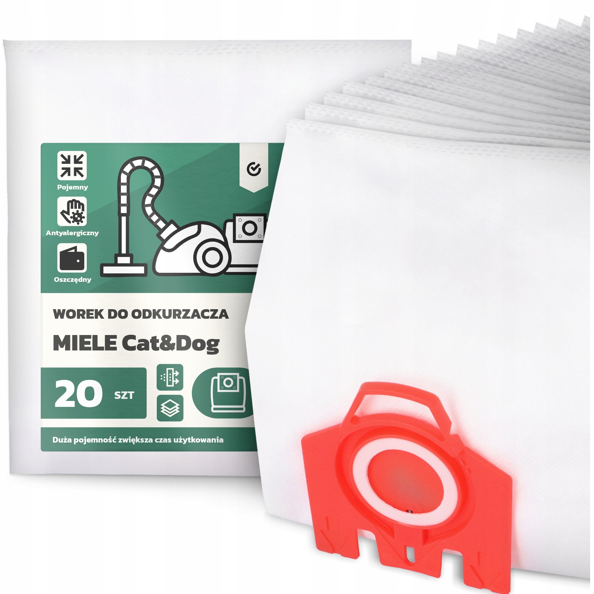 20x Worek do Odkurzacza Miele Cat&Dog Syntetyczny Duży Mocny Torba Worki G9