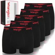 Majtki męskie - WRANGLER Bokserki Męskie TRUNK WILLOX Bawełna 5 sztuk Czarne Rozmiar XL - miniaturka - grafika 1